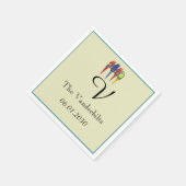 Parrots Hochzeit Serviette (Ecke)