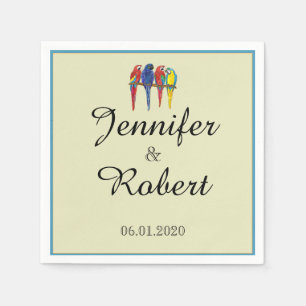 Parrots Hochzeit Serviette