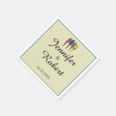 Parrots Hochzeit Serviette (Ecke)