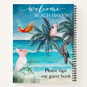 Parrots Macaw Cockatoo Beach Vacacation Zuhause Notizblock (Rückseite)