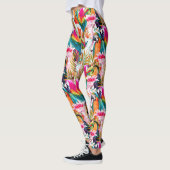 Parrots & Palm Blätter 2 Leggings (Links)
