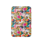 Parrots & Palm Blätter Badematte (Vorderseite Vertikal)