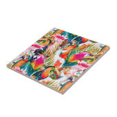 Parrots & Palm Blätter Fliese (Seite)