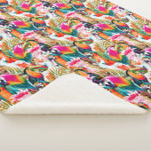 Parrots & Palm Blätter Sherpadecke (3/4)