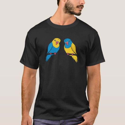 parrots peace love couple T-Shirt (Vorderseite)