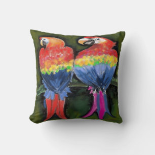 Parrots Throw Kissen