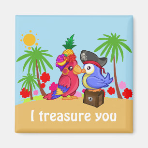 Parrots Treasure Liebe Magnet