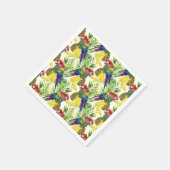 Parrots und Tropical Frucht Serviette (Ecke)