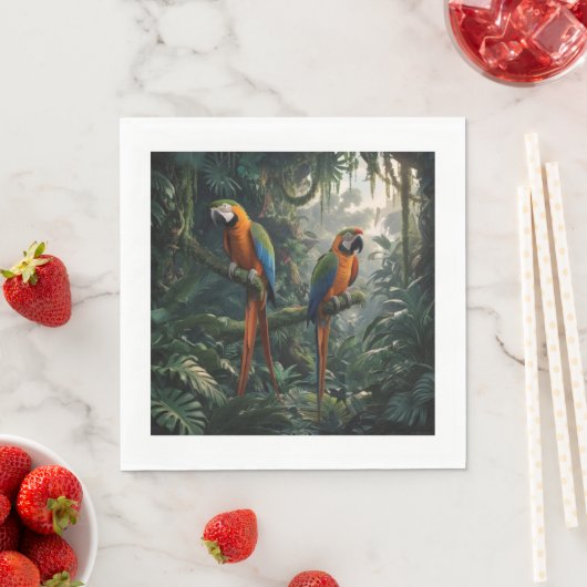 Parrots-Urwald Serviette (Beispiel)