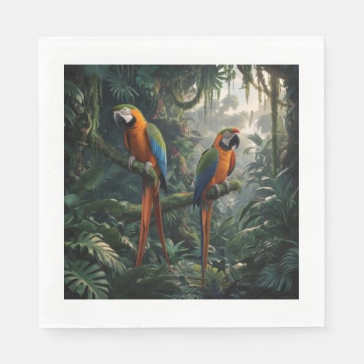 Parrots-Urwald Serviette (Vorderseite)