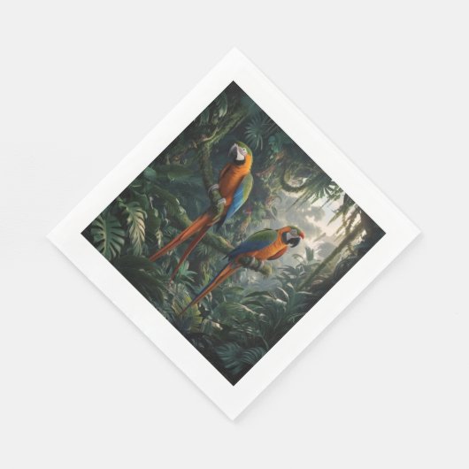 Parrots-Urwald Serviette (Ecke)