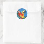 Parrots X Runder Aufkleber (Tasche)