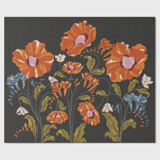 Parrott Paints Blooming Geschenkpapier (Flach)