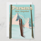 Parsenn Switzerland Skitourenplakat. (Rückseite)