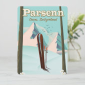 Parsenn Switzerland Skitourenplakat. (Stehend Vorderseite)