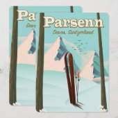 Parsenn Switzerland Skitourenplakat. (Vorne/Hinten)