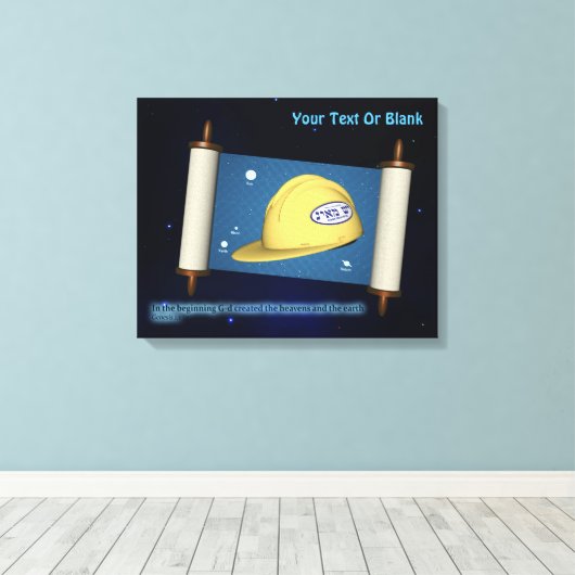 Parshat Bereshit - Yesh M'ayn Construction Company Leinwanddruck (Insitu (Holzboden))