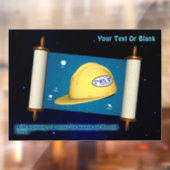 Parshat Bereshit - Yesh M'ayn Construction Fensteraufkleber (Blatt 2)