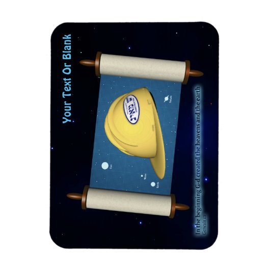 Parshat Bereshit - Yesh M'ayn Construction Magnet (Vertikal)