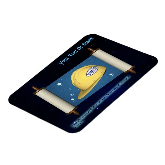 Parshat Bereshit - Yesh M'ayn Construction Magnet (Linke Seite)