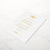 Parsis Navjote Minimalistisch Wedding Folieneinladung (Gedreht)