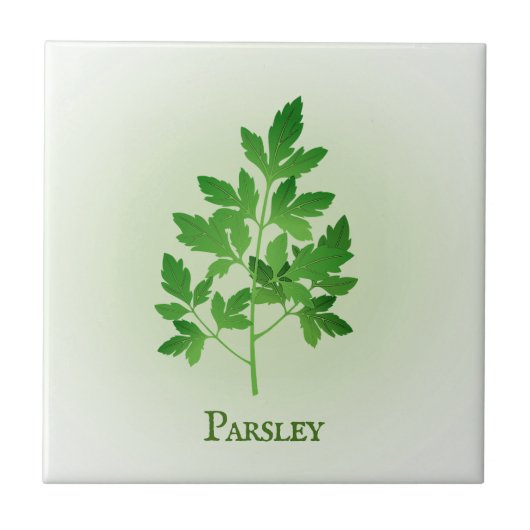 Parsley Herbal Design Keramik Tile Fliese (Vorderseite)
