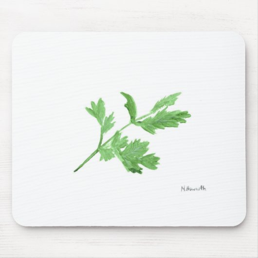 Parsley Kraut Wasserfarbe Mousepad (Vorne)