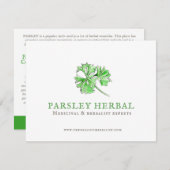 Parsley Kräuterpflanze Arzneimittel drei Arzneimit (Vorne/Hinten)