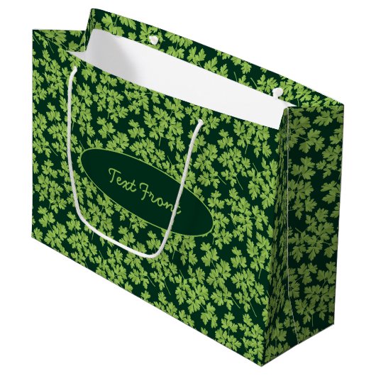 Parsley Pattern Große Geschenktüte (Vorderseite Schrägansicht)