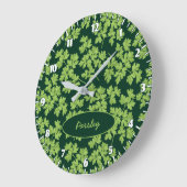 Parsley Pattern Große Wanduhr (Winkel)