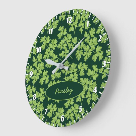 Parsley Pattern Große Wanduhr (Winkel)