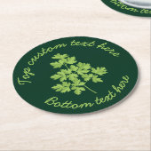 Parsley Runder Pappuntersetzer (Angewinkelt)