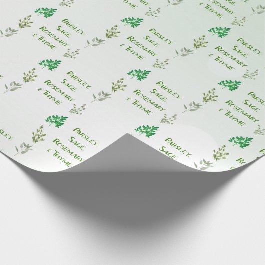 Parsley Sage Rosemary & Thyme Design Geschenkpapier (Ecke)
