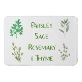 Parsley Sage Rosemary Thyme Herbal Design Bath Mat Badematte