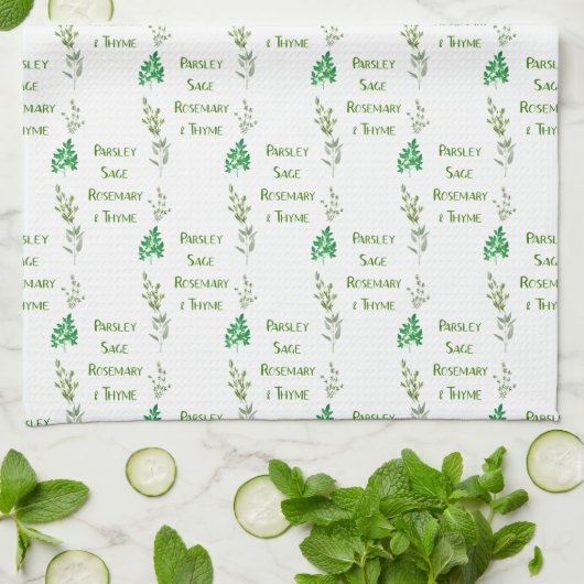Parsley Sage Rosemary Thyme Herbal Design Geschirrtuch (Gefaltet)