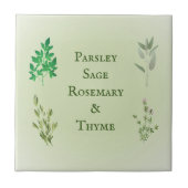 Parsley Sage Rosemary Thyme Herbal Keramik Tile Fliese (Vorderseite)