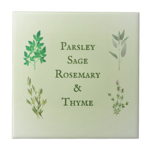 Parsley Sage Rosemary Thyme Herbal Keramik Tile Fliese