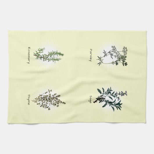 Parsley Sage Rosemary & Thyme Herbs Geschirrtuch (Horizontal)