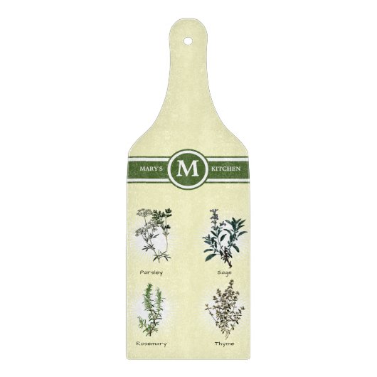 Parsley Sage Rosemary & Thyme Herbs Schneidebrett (Vorderseite)