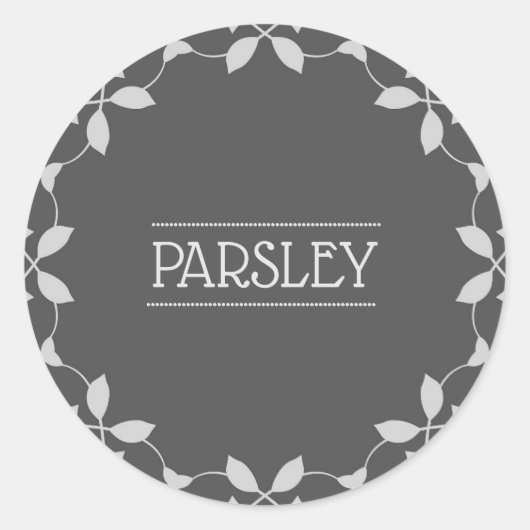 Parsley Spice Jar Sticker Labels (Vorderseite)