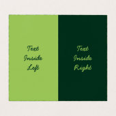 Parsley Vertical Visitenkarten (Innenseite Aufgefaltet)