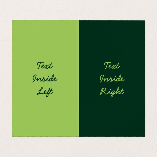 Parsley Vertical Visitenkarten (Innenseite Aufgefaltet)