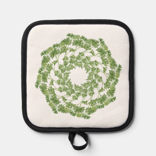 PARSLEY WREATH Pot Holder Topflappen (Vorderseite)