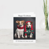 Parson Jack Russell Hogs Weihnachtskarte Karte (Vorderseite)