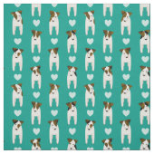 Parson Jack Russell hunde w herzen JEDE Farbe Stoff (Muster)