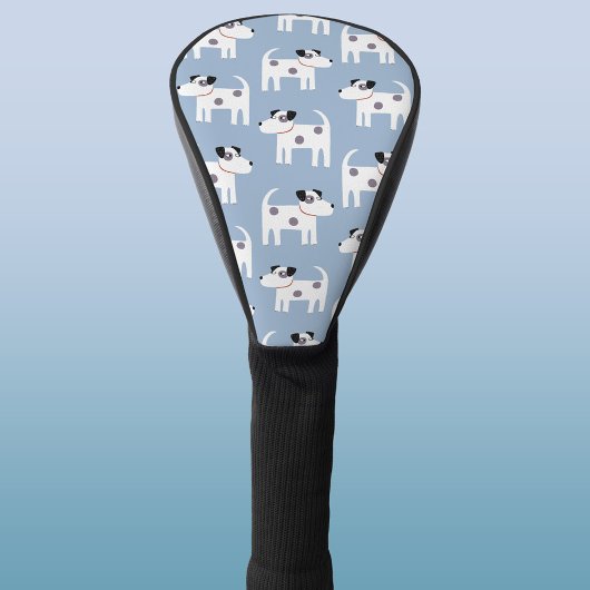 Parson Jack Russell Terrier Dog Pattern Blue Golf Headcover