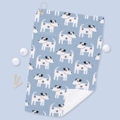 Parson Jack Russell Terrier Dog Pattern Blue Golfhandtuch
