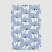 Parson Jack Russell Terrier Dog Pattern Blue Golfhandtuch (Vorderseite)