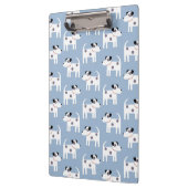 Parson Jack Russell Terrier Dog Pattern Blue Klemmbrett (Links)