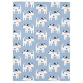 Parson Jack Russell Terrier Dog Pattern Blue Klemmbrett (Rückseite)